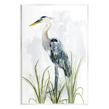 Stupell Industries Shore Bird Looking Left Animals & Insects Painting Unframed Art Print Wall Art, 10 x 15