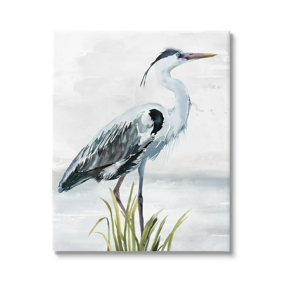 Stupell Industries Shore Bird Portrait Animals & Insects Painting Gallery Wrapped Canvas Art Print Wall Art, 16 x 20