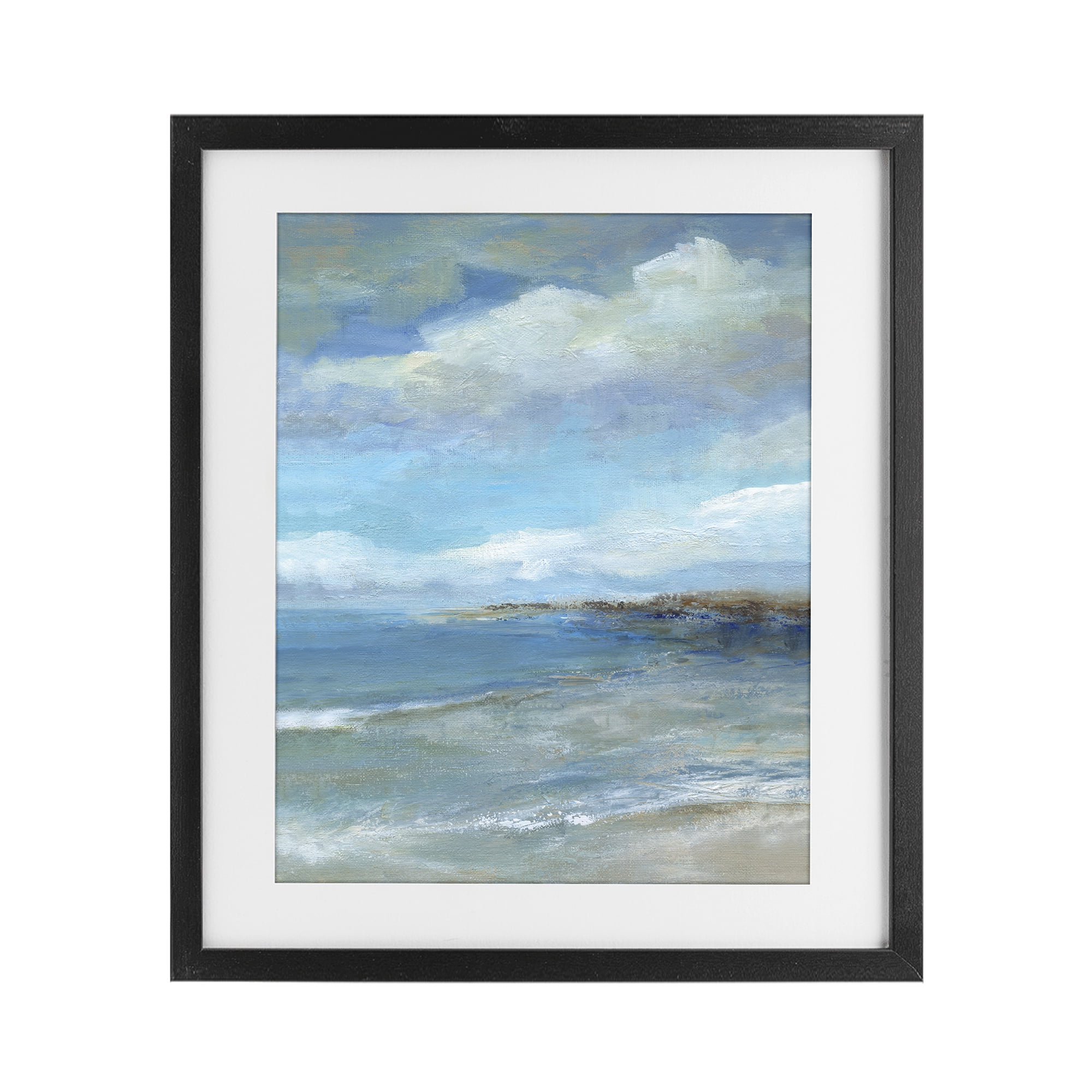 Stupell Industries Shore's Calm Breeze Black Framed Print Under Glass, design by Carol Robinson