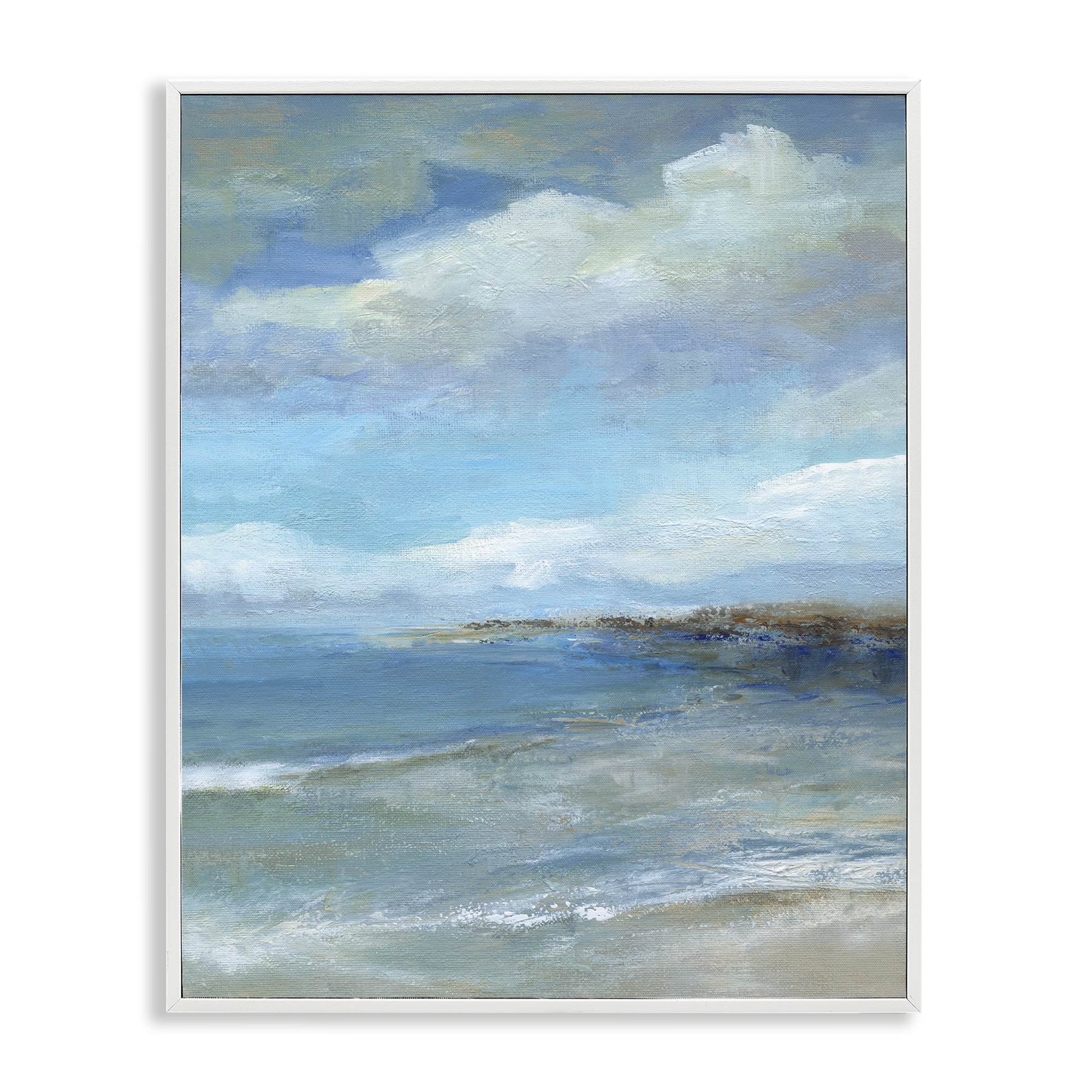 Stupell Industries Shore's Calm Breeze White Framed Giclee Art, design by Carol Robinson