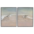 thumbnail image 1 of Stupell Industries Shorebirds on the Sand Animals Painting Black Framed Art Print Wall Art, 16 x 20, Set of 2, 1 of 7