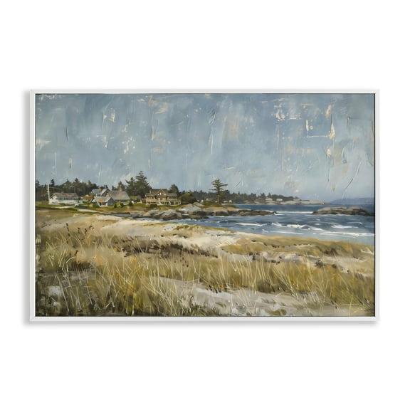 Stupell Industries Shoreline Splendor View White Framed Giclee Art design by LSR Creative Studio, 12 x 18