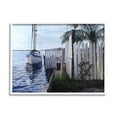 thumbnail image 1 of Stupell Industries Shoreline White Picket Fence Nautical Sailboat Coast Scene, 14 x 11,Design by Lisa Wolk, 1 of 5