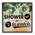 thumbnail image 1 of Stupell Industries Shower Fifty Cents or Watch Funny Bathroom Flowers, 12 x 12,Design by Yvonne Coleman Burney, 1 of 5