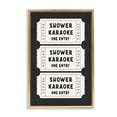 thumbnail image 1 of Stupell Industries Shower Karaoke Ticket Stubs Gold Framed Floater Canvas Wall Art design by Lettered and Lined, 25 x 17, 1 of 9