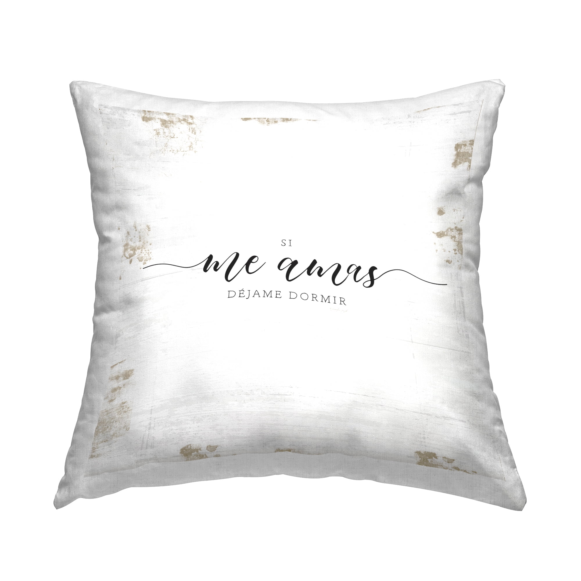 Stupell Industries Si Me Amas Déjame Dormir Decorative Printed Throw Pillow, 18 x 7 x 18
