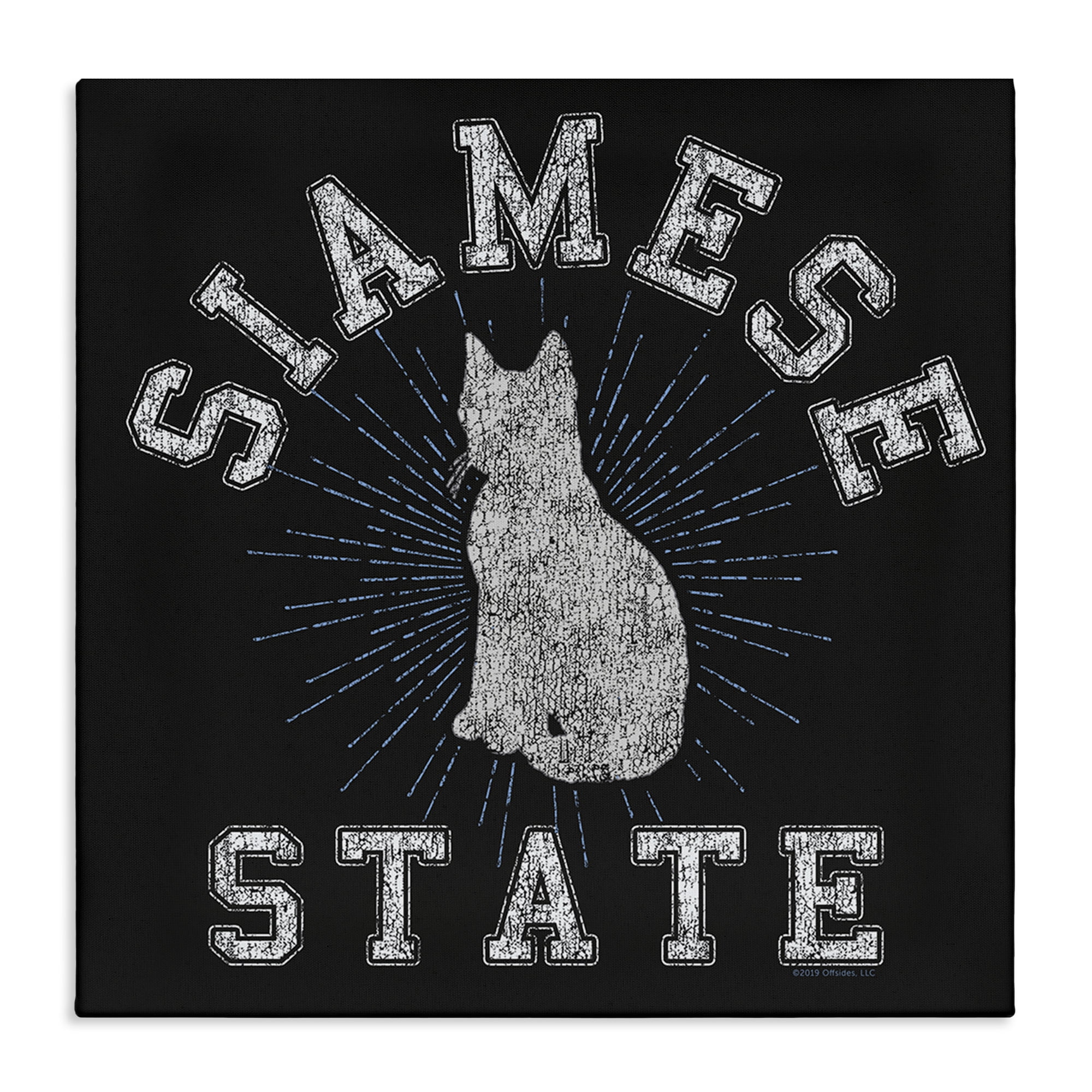 Stupell Industries Siamese Cat State Animals Painting Wrapped Canvas Art Print Wall Art, 30 x 30