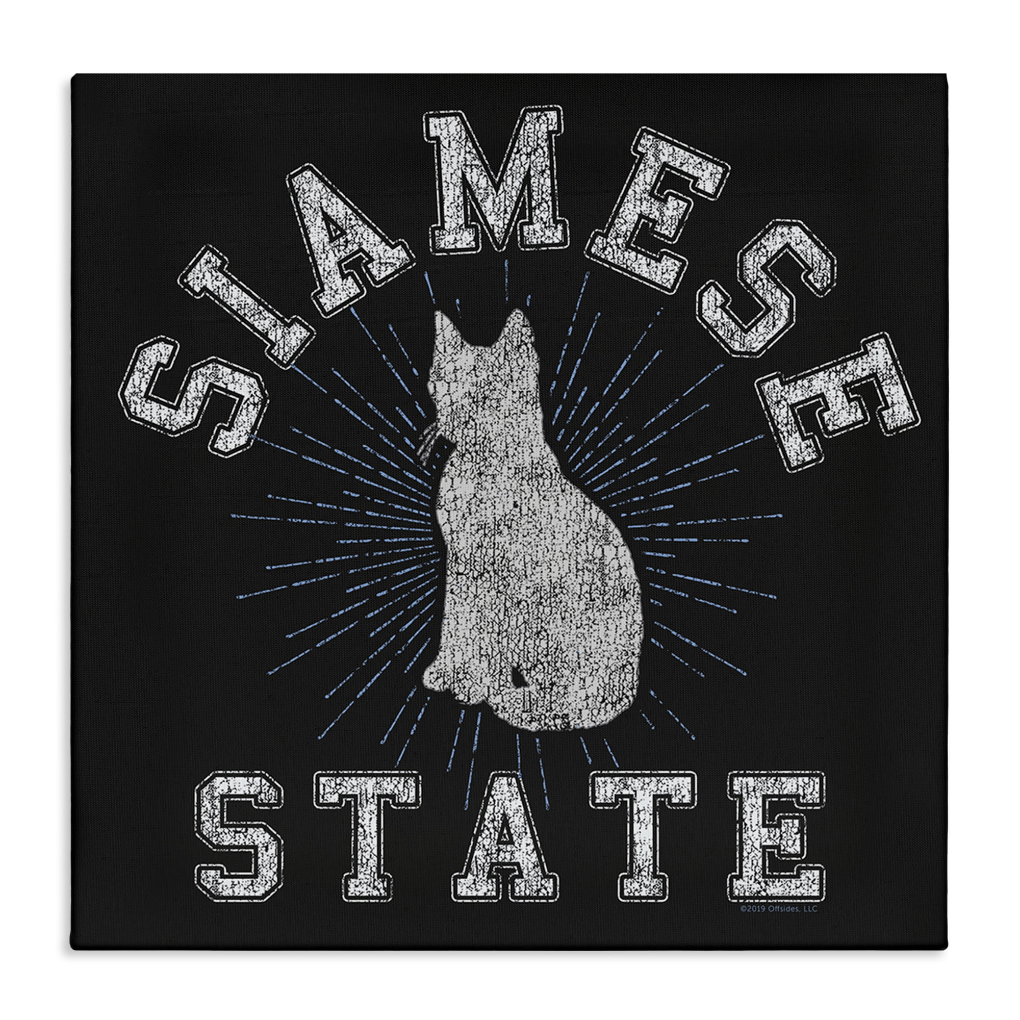 Stupell Industries Siamese Cat State Animals Painting Wrapped Canvas Art Print Wall Art, 36 x 36