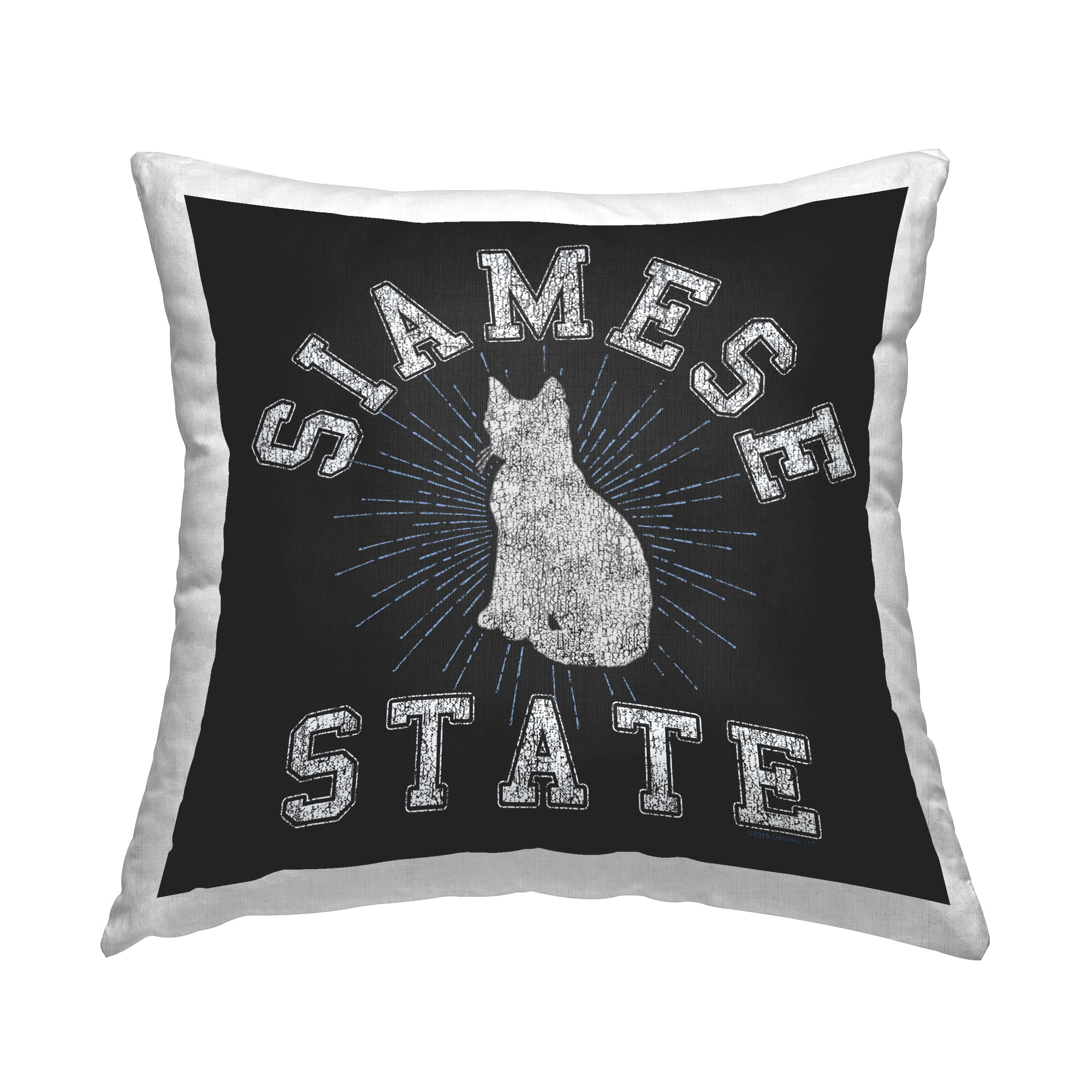 Stupell Industries Siamese Cat State Decorative Printed Throw Pillow Design by Spirit Animals/Life Is High.
