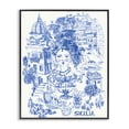 thumbnail image 1 of Stupell Industries Glam Sicilia City In Blue Black Framed Giclee Art, 11 x 14, by Karolina Sato, 1 of 8