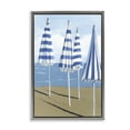 thumbnail image 1 of Stupell Industries Sicilian Summer Umbrellas Gray Framed Floater Canvas Wall Art design by Norm Stelfox, 31 x 21, 1 of 9