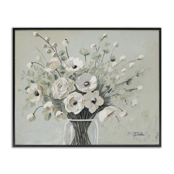Stupell Industries French Country Siempre Bella Bouquet Black Framed Giclee Art, 20 x 16, by Patricia Pinto
