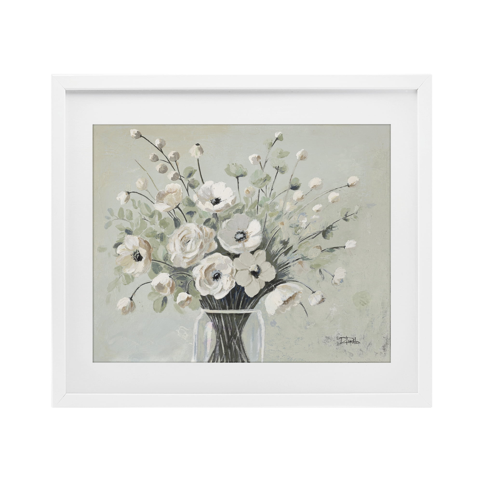 Stupell Industries Siempre Bella Bouquet White Framed Print Under Glass, design by Patricia Pinto