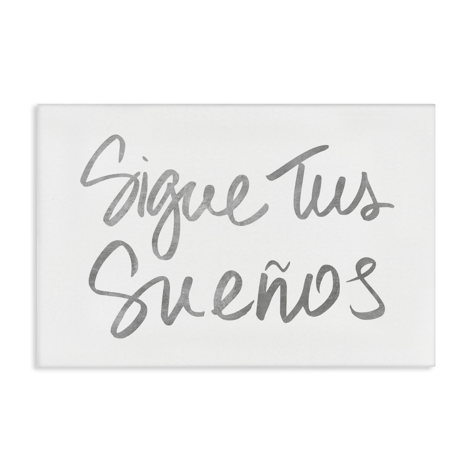 Stupell Industries Sigue Tus Sueños Brilla Inspirational Quotes & Sayings Painting Wrapped Canvas Art Print Wall Art, 45 x 30