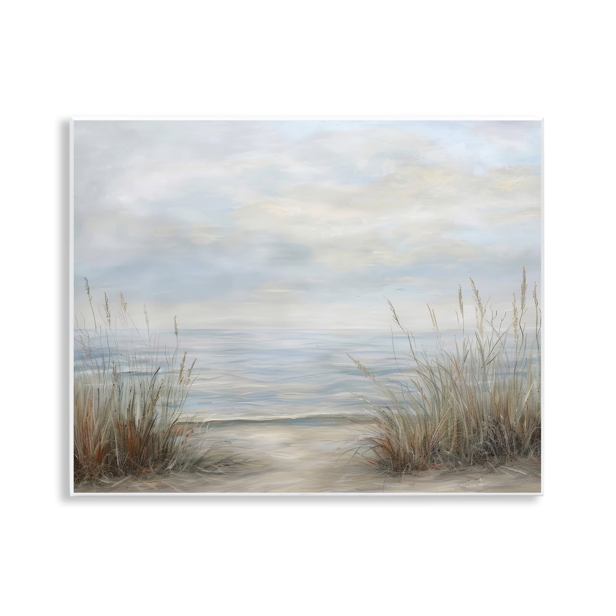 Stupell Industries Silent Beach with Seaside Dunes Wall Plaque Art, design by Petal Prints Design