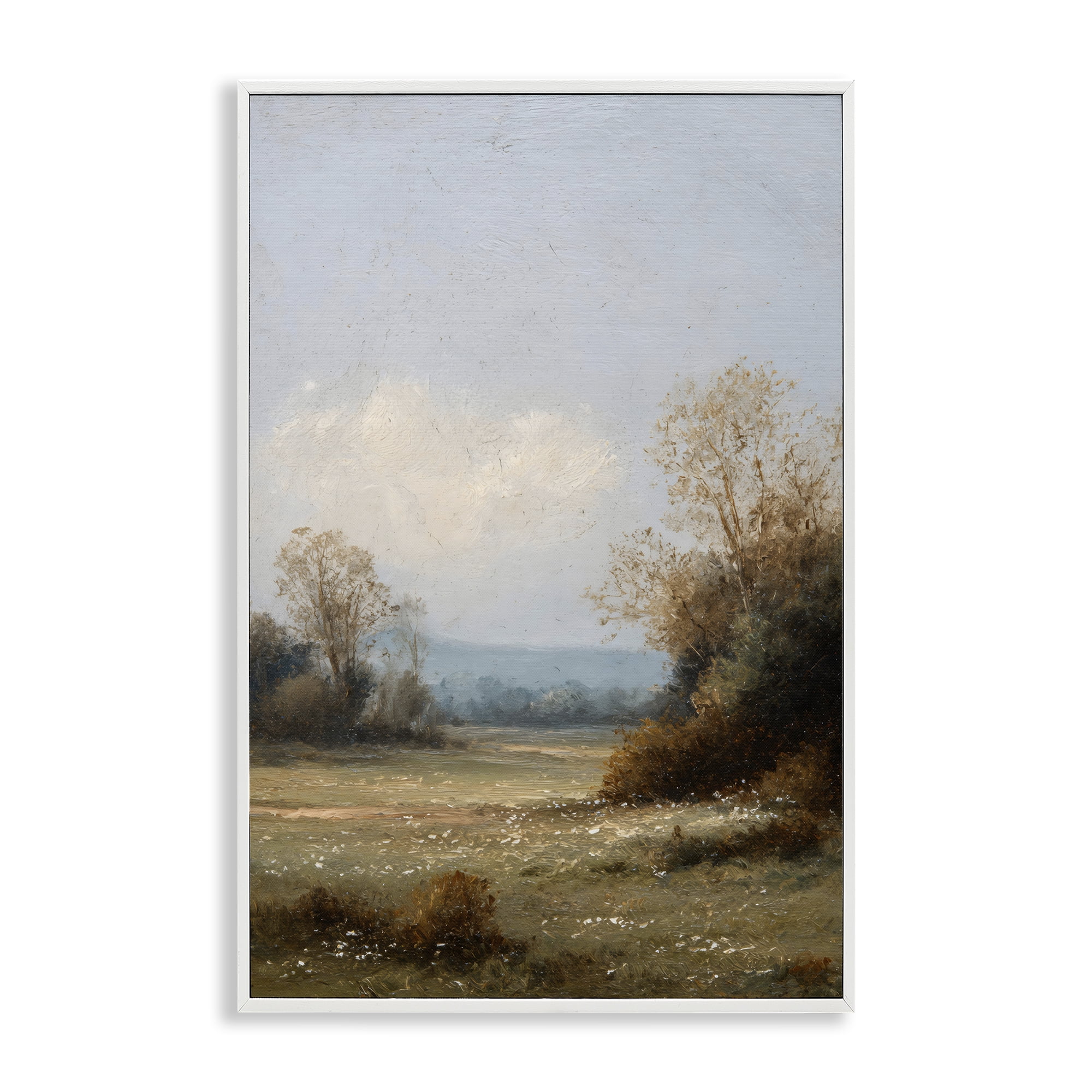 Stupell Industries Silent Little Meadow White Framed Giclee Art, design by Petal Prints Design