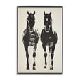 thumbnail image 1 of Stupell Industries Rustic Lodge Silhouetted Horse Couple Black Framed Giclee Art, 12 x 18, by Petals Prints Design, 1 of 8