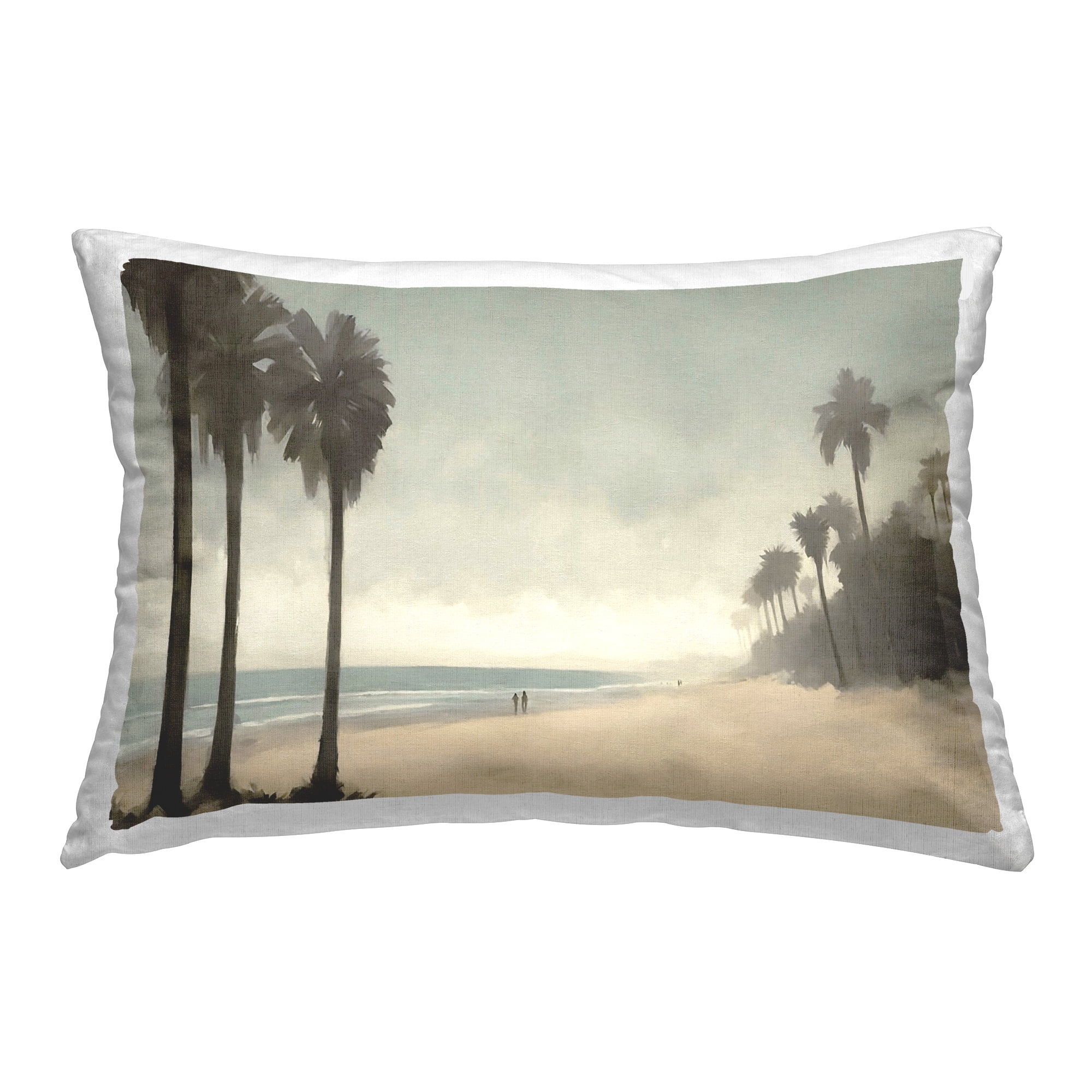 Stupell Industries Silhouettes on Beach Decorative Printed Throw Pillow Design by Noah Bay.