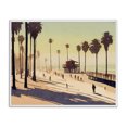 thumbnail image 1 of Stupell Industries Silhouettes on Beach Landscape & Nature Painting White Framed Art Print Wall Art, 14 x 11, 1 of 2