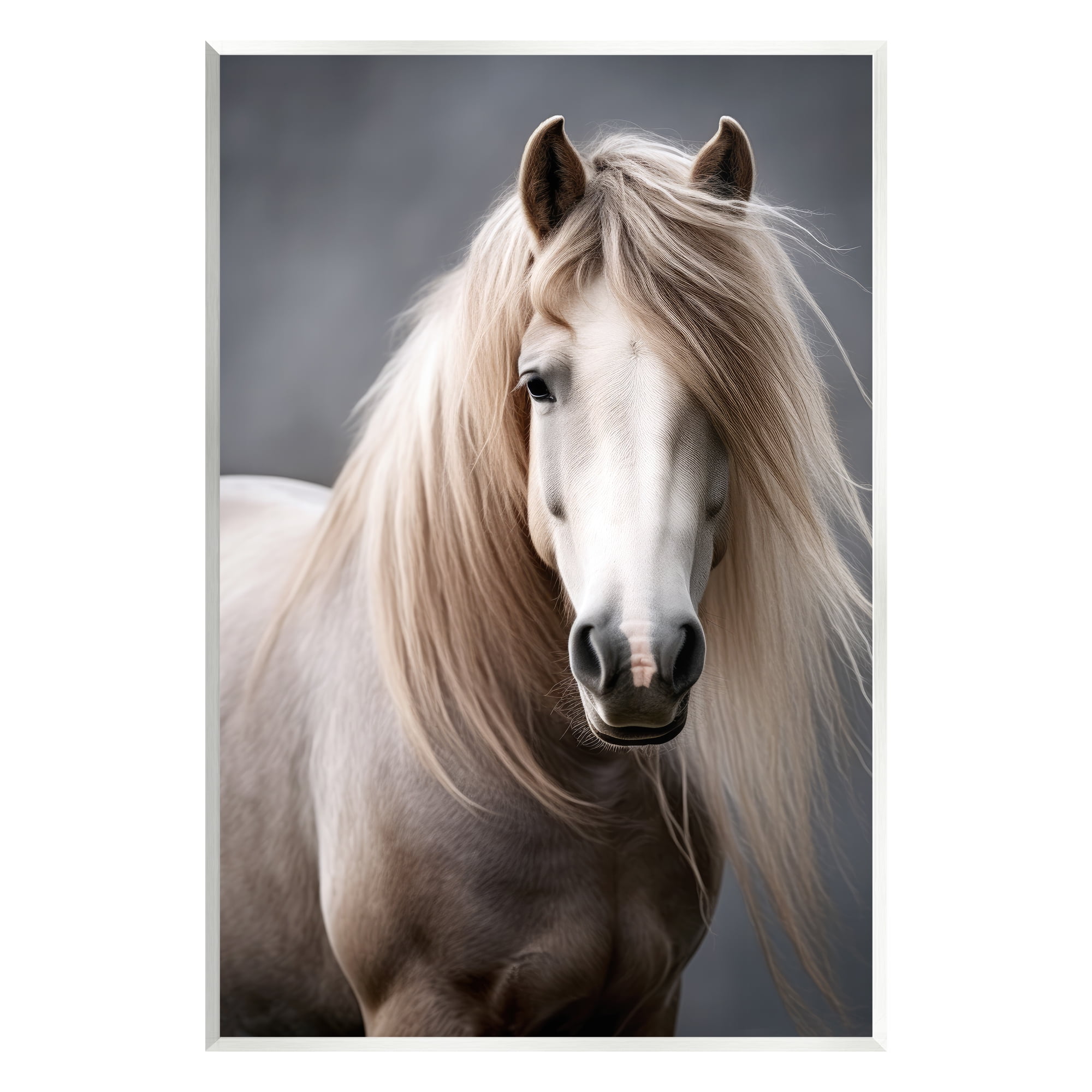 Stupell Industries Silky Haired Horse Animals & Insects Photography Unframed Art Print Wall Art, 13 x 19