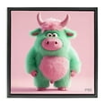 thumbnail image 1 of Stupell Industries Silly Green Cow Animals Painting Black Floater Framed Canvas Art Print Wall Art, 18 x 18, 1 of 10