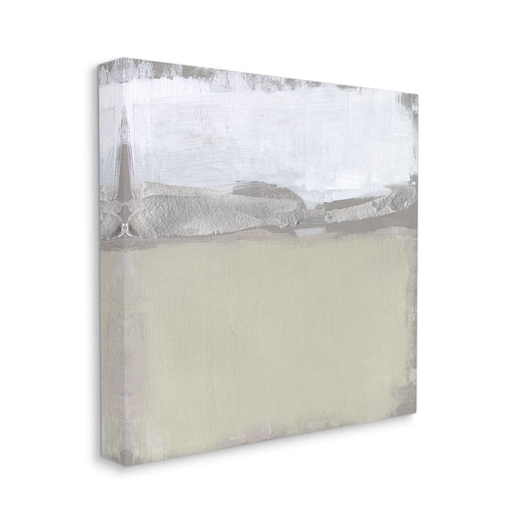 Stupell Industries Silver Ribbon Abstract Horizon Neutral Tone Landscape Abstract Painting Gallery Wrapped Canvas Print Wall Art, 36 x 36