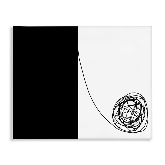 Abstract Clock Automotive Stupell Industries Mid-Century Simple Abstract Modern Black And White ...