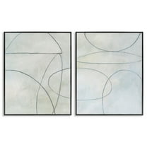 Stupell Industries Simple Abstract Pencil Shapes Abstract Drawing Black Framed Art Print Wall Art, 11 x 14, Set of 2