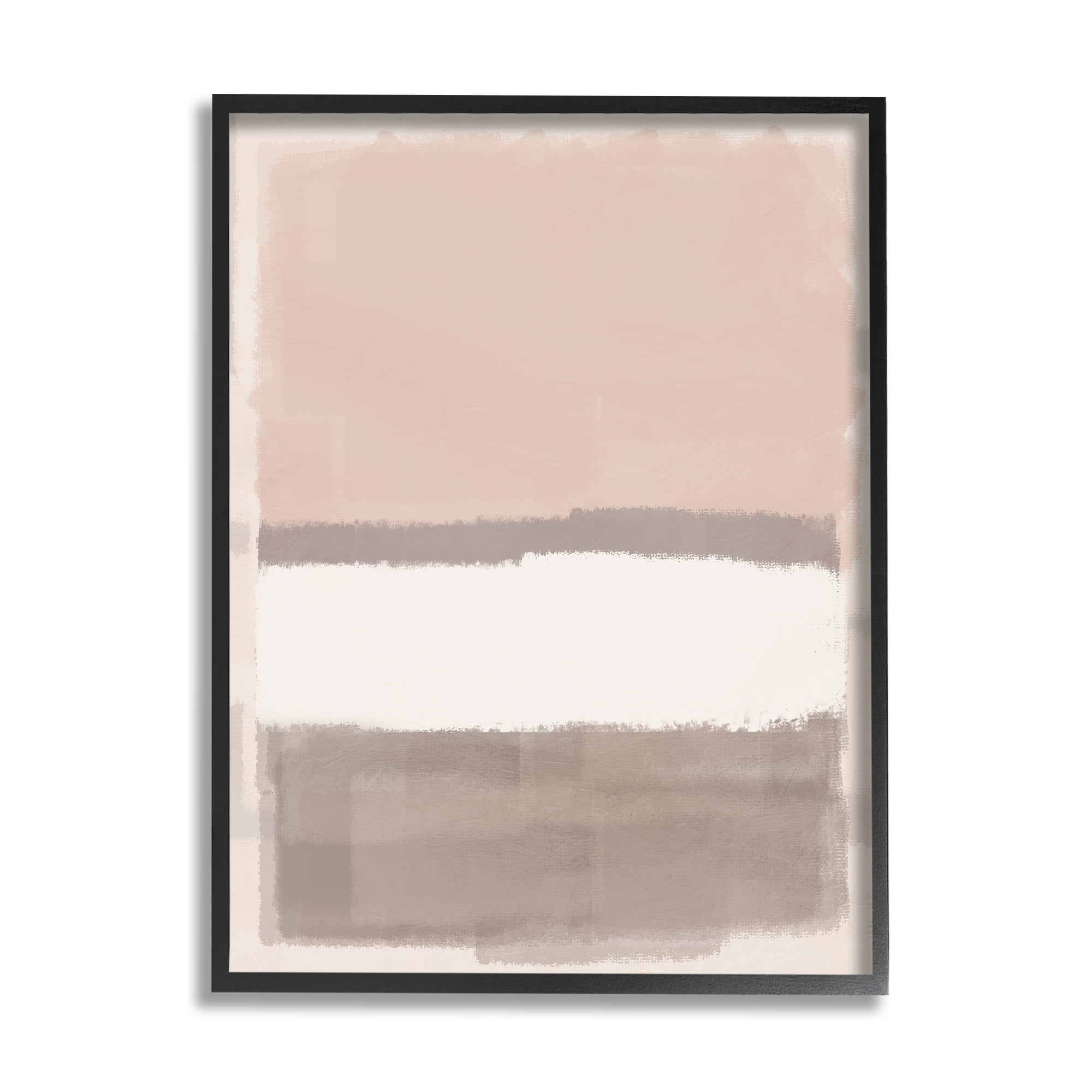 Stupell Industries Simple Abstract Watercolor Neutral Tones Collage Black Framed Art Print Wall Art, 11x14, by Marcus Prime