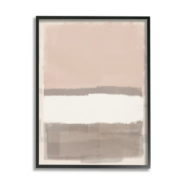 Stupell Industries Simple Abstract Watercolor Neutral Tones Collage Black Framed Art Print Wall Art, 16x20, by Marcus Prime