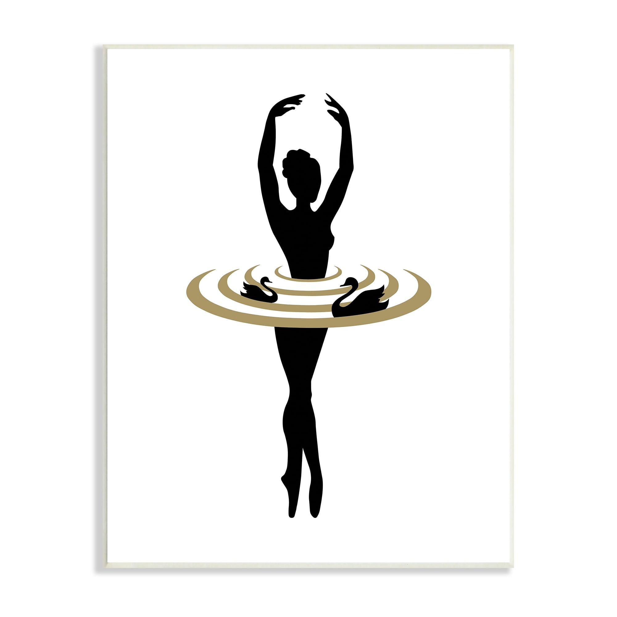 Stupell Industries Simple Ballet Ballerina Swan Dance Silhouette , 10 x 15, Design by Atelier Posters