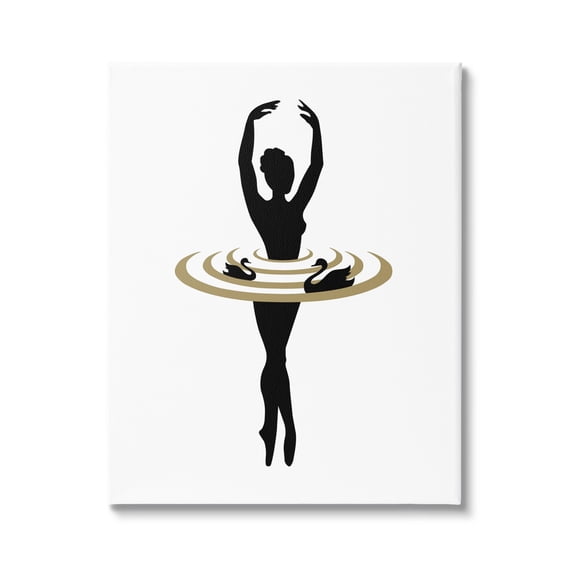 Stupell Industries Simple Ballet Ballerina Swan Dance Silhouette , 16 x 20, Design by Atelier Posters