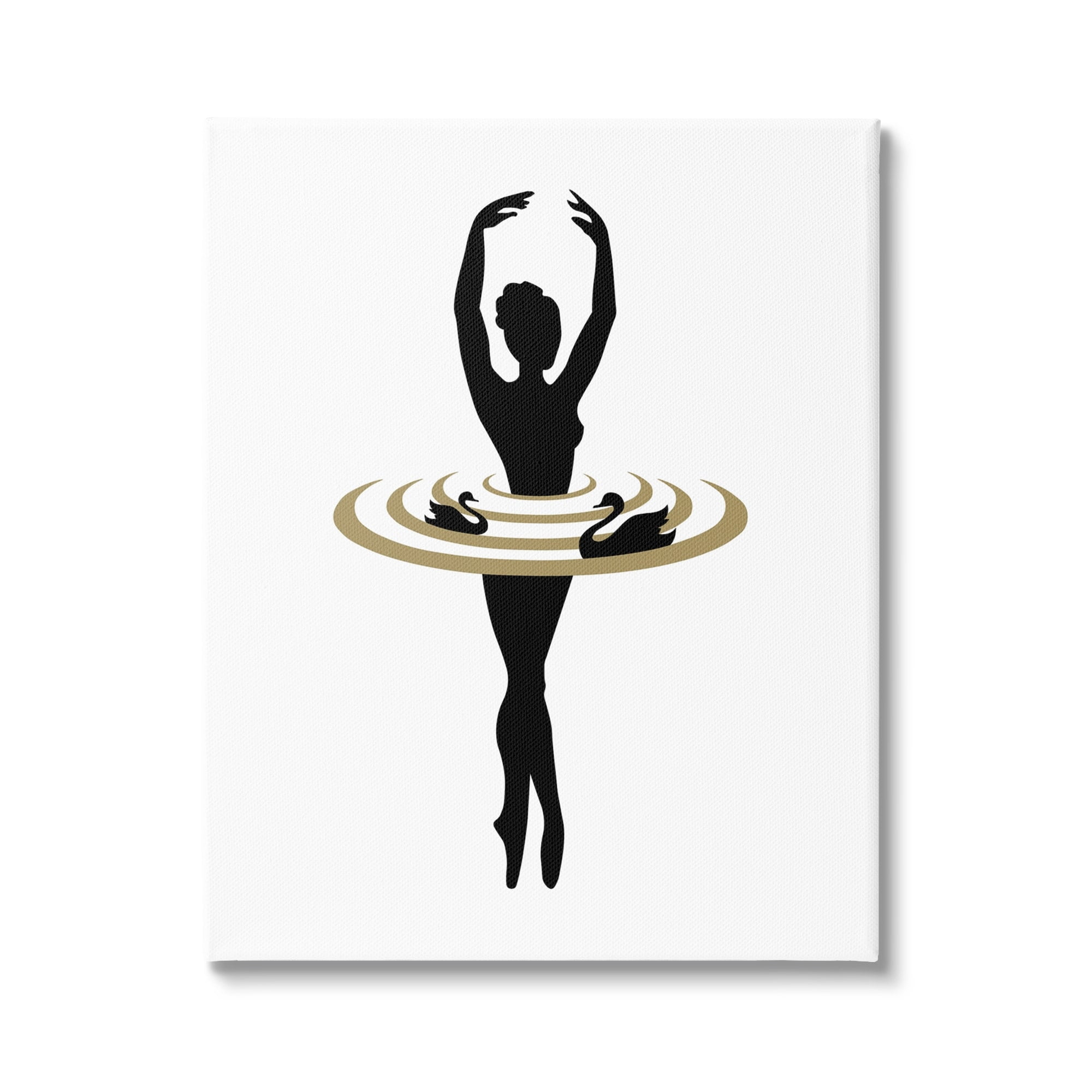 Stupell Industries Simple Ballet Ballerina Swan Dance Silhouette Modern Painting Gallery-Wrapped Canvas Print Wall Art, 30 x 40, Design by Atelier Posters