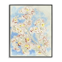 Stupell Industries Simple Branch Sketch Floral Painting Black Framed Art Print Wall Art, 11 x 14