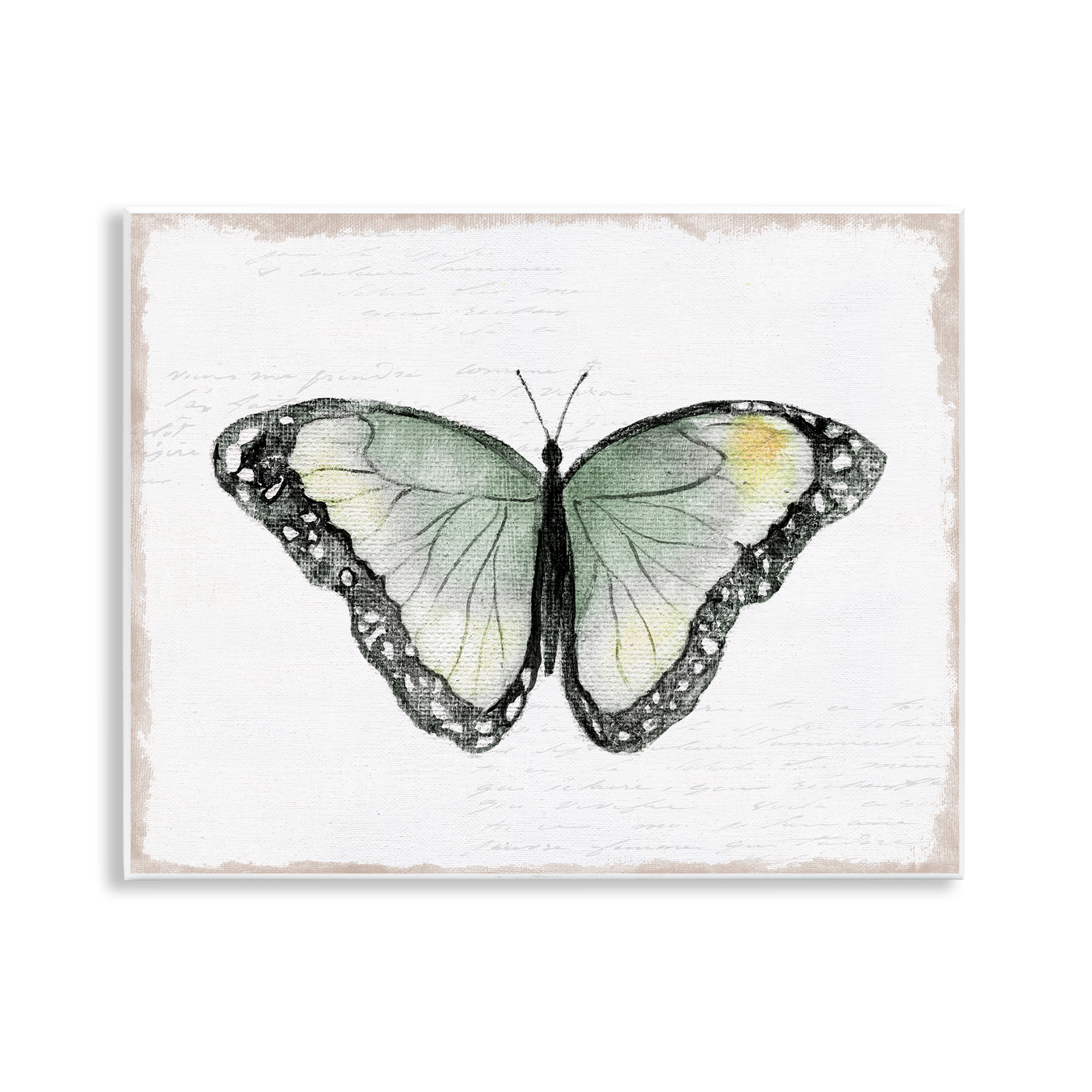 Stupell Industries Simple Butterfly Visage Animals Painting Unframed Art Print Wall Art, 14 x 11