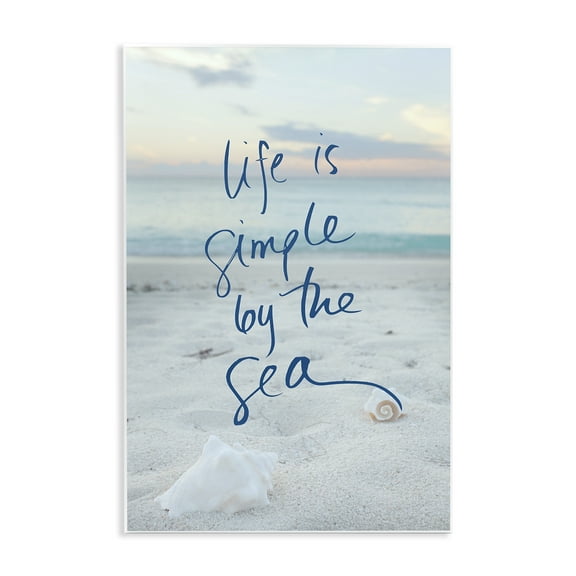 Stupell Industries Simple By The Sea Coastal Painting Unframed Art Print Wall Art, 10 x 15