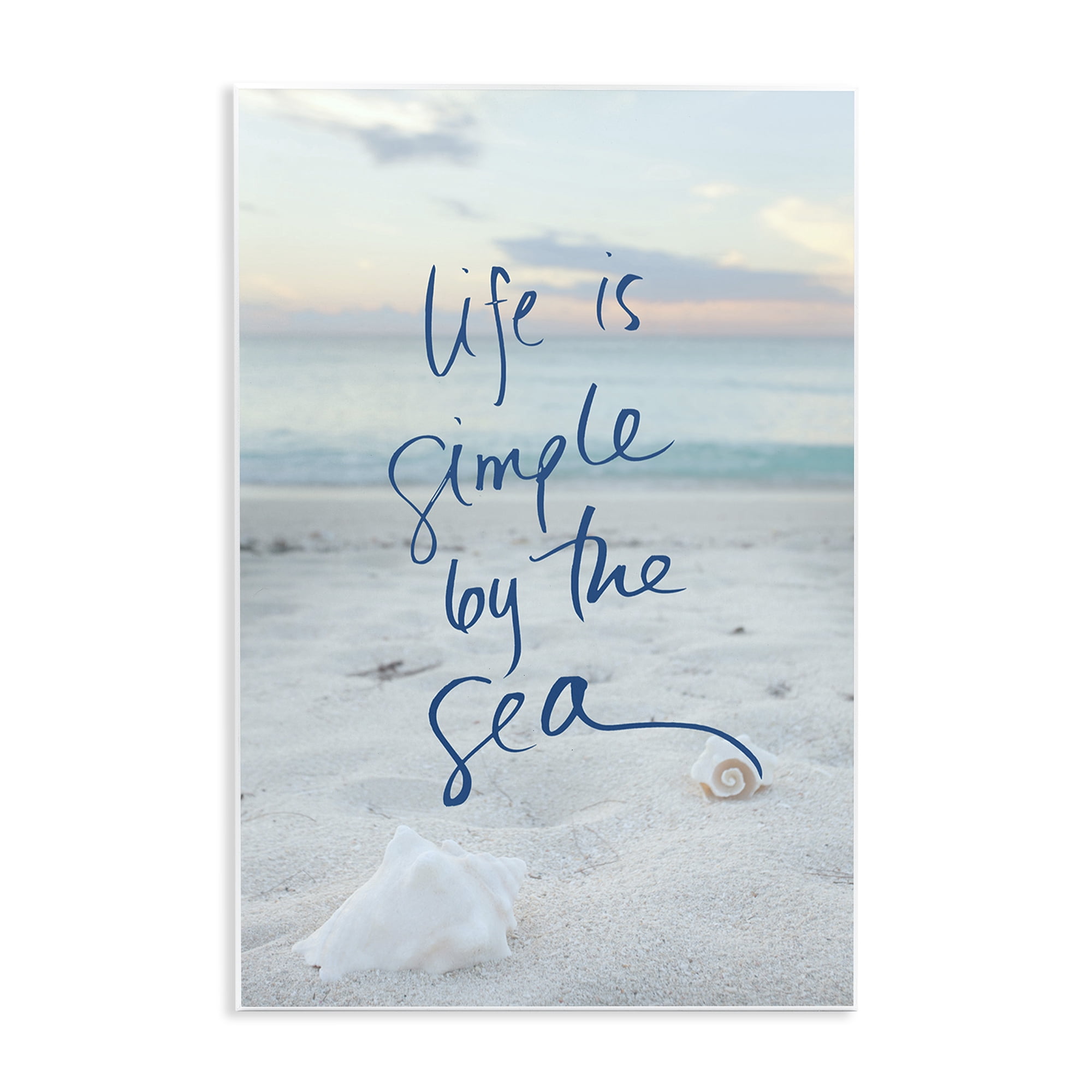 Stupell Industries Simple By The Sea Coastal Painting Unframed Art Print Wall Art, 13 x 19