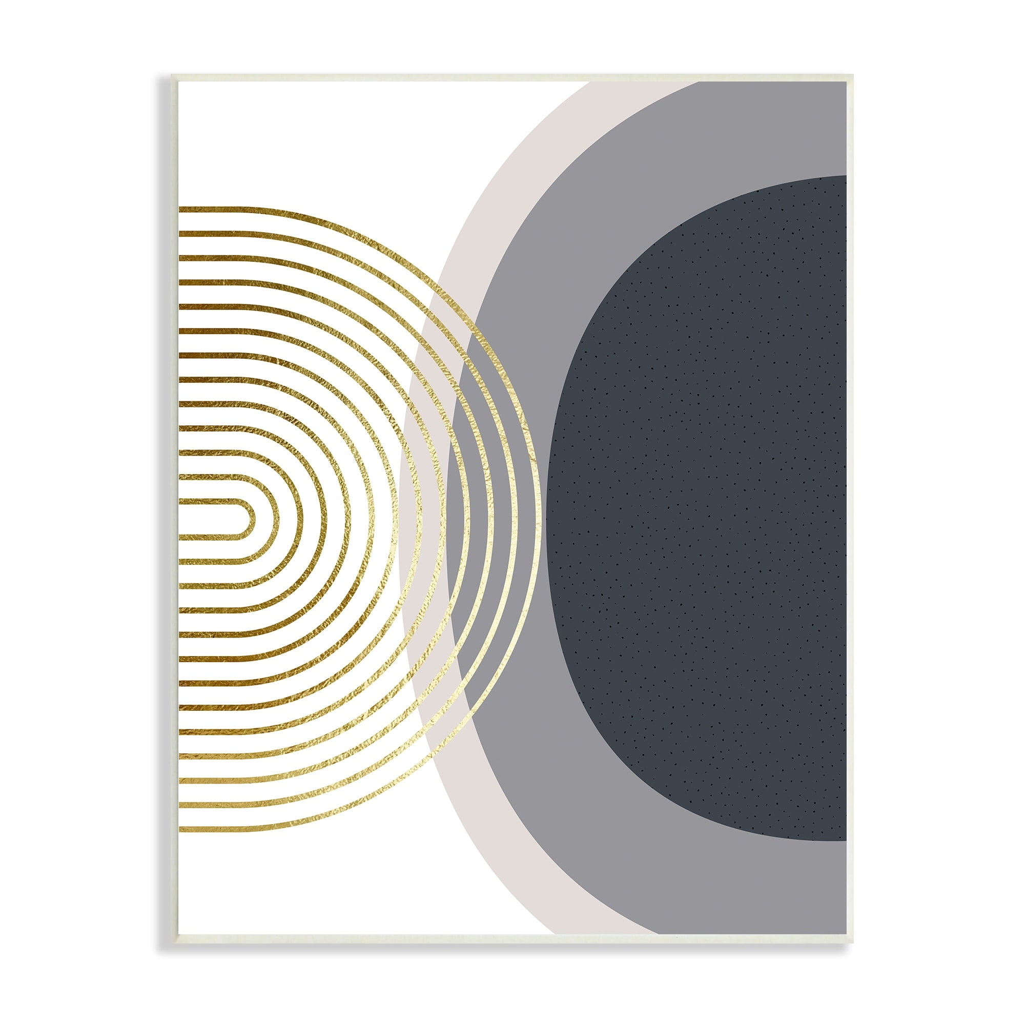 Stupell Industries Simple Cool Modern Abstract Shapes Circles Spirals Motif Graphic Art Unframed Art Print Wall Art, 10x15, by Urban Epiphany
