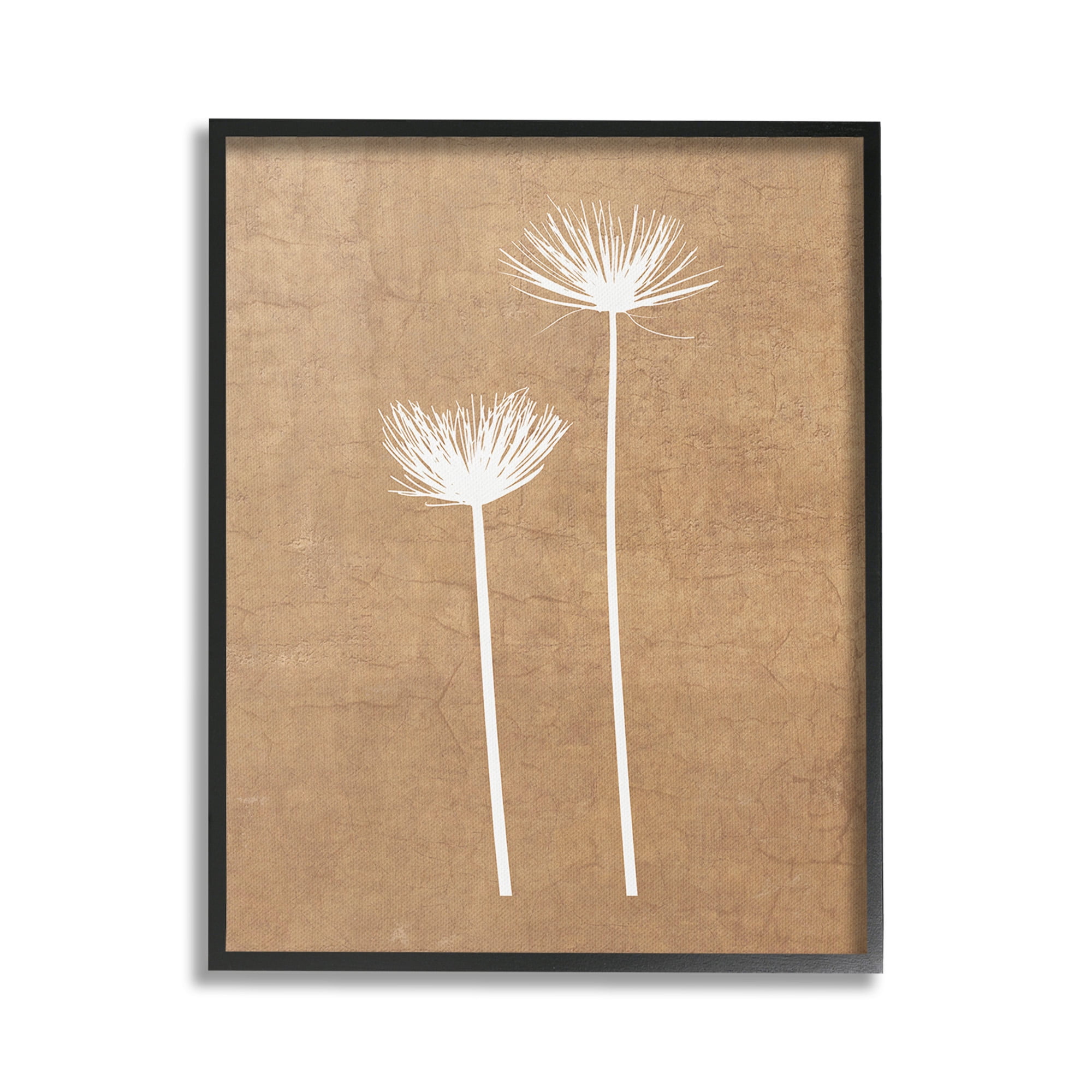 Stupell Industries Simple Dandelion Sprigs Botanical & Floral Painting Black Framed Art Print Wall Art, 16 x 20