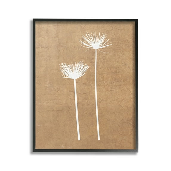 Stupell Industries Simple Dandelion Sprigs Botanical & Floral Painting Black Framed Art Print Wall Art, 24 x 30