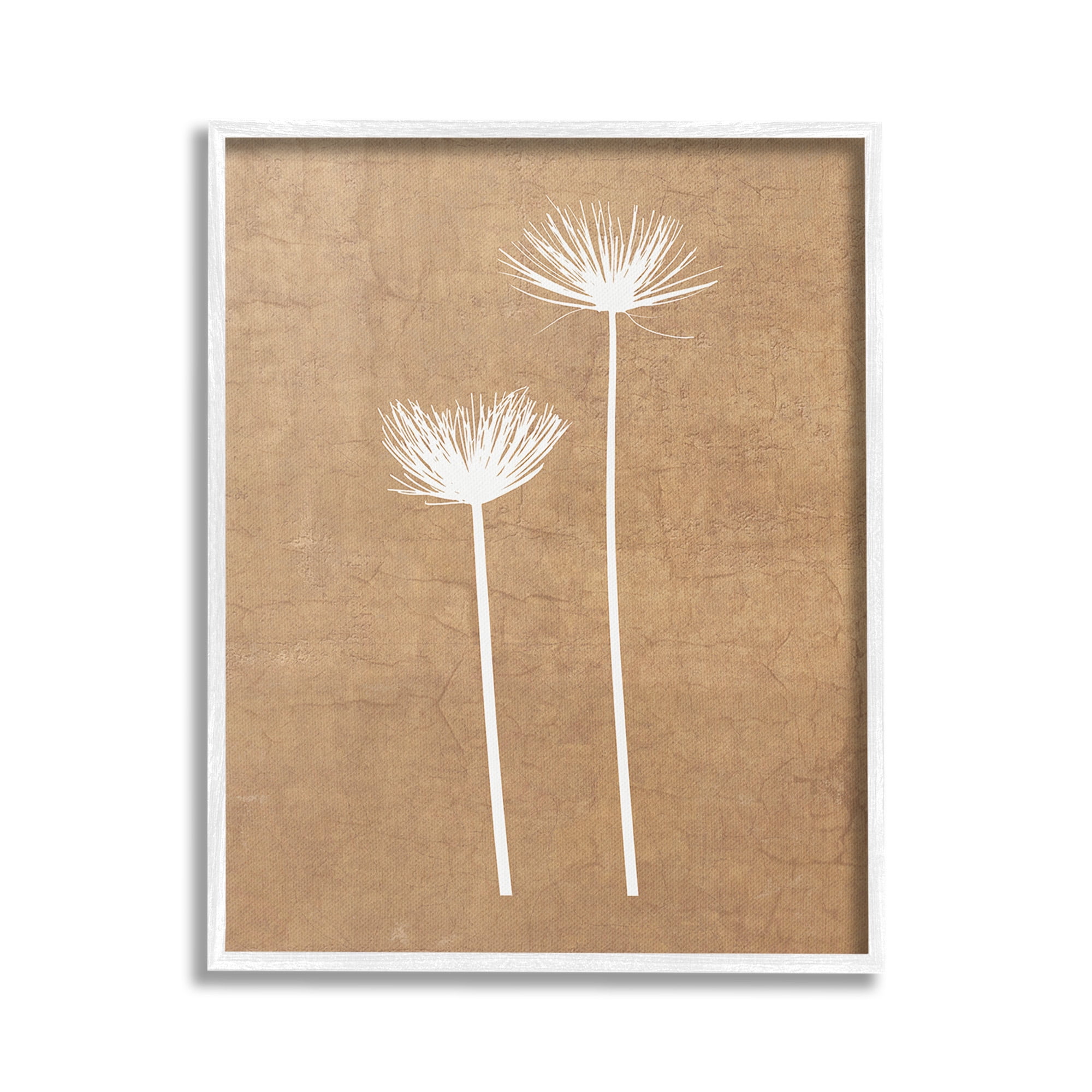 Stupell Industries Simple Dandelion Sprigs Botanical & Floral Painting White Framed Art Print Wall Art, 16 x 20