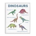 thumbnail image 1 of Stupell Industries Simple Educational Dinosaurs Animals Painting White Framed Art Print Wall Art, 16 x 20, 1 of 8