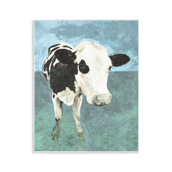 Stupell Industries Simple Farmhouse Cow Animals & Insects Painting Unframed Art Print Wall Art, 11 x 14