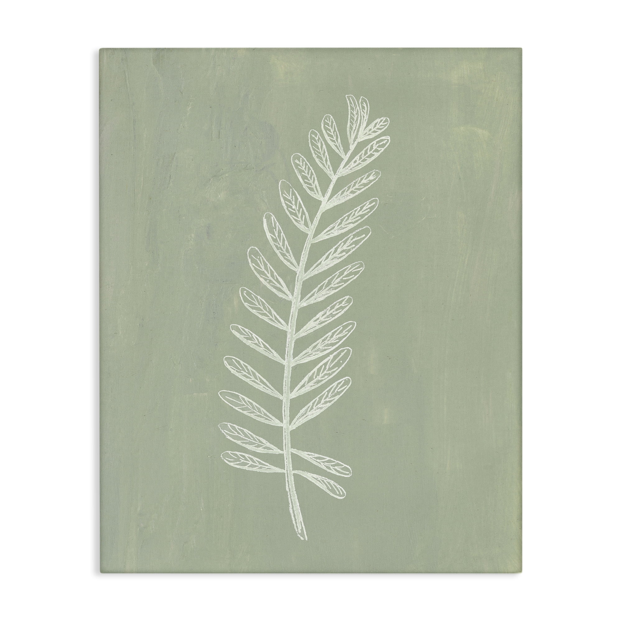 Stupell Industries Simple Fern Impression Plants & Flowers Painting Wrapped Canvas Art Print Wall Art, 36 x 48