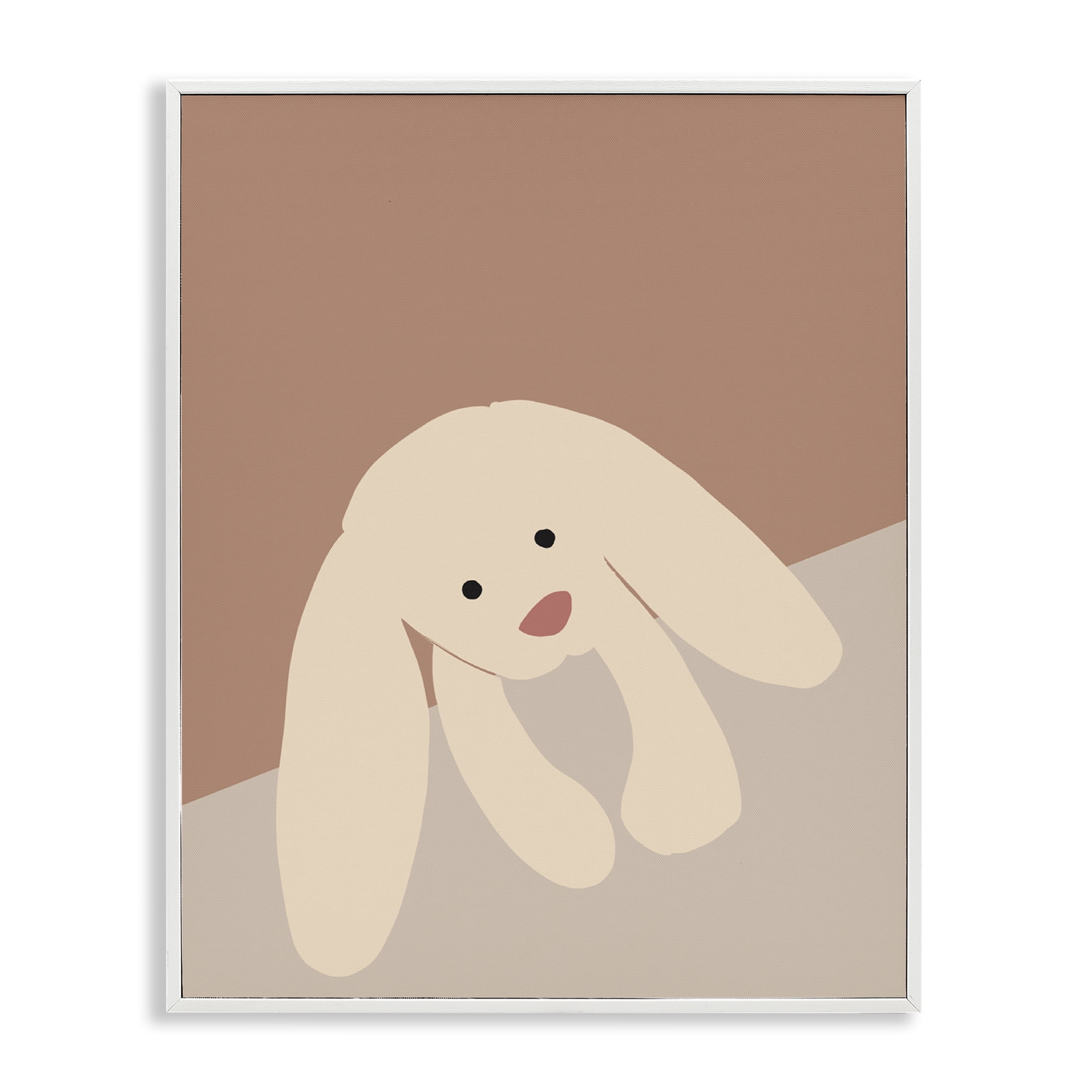 Stupell Industries Simple Floppy Bunny Animals & Insects Painting White Framed Art Print Wall Art, 24 x 30