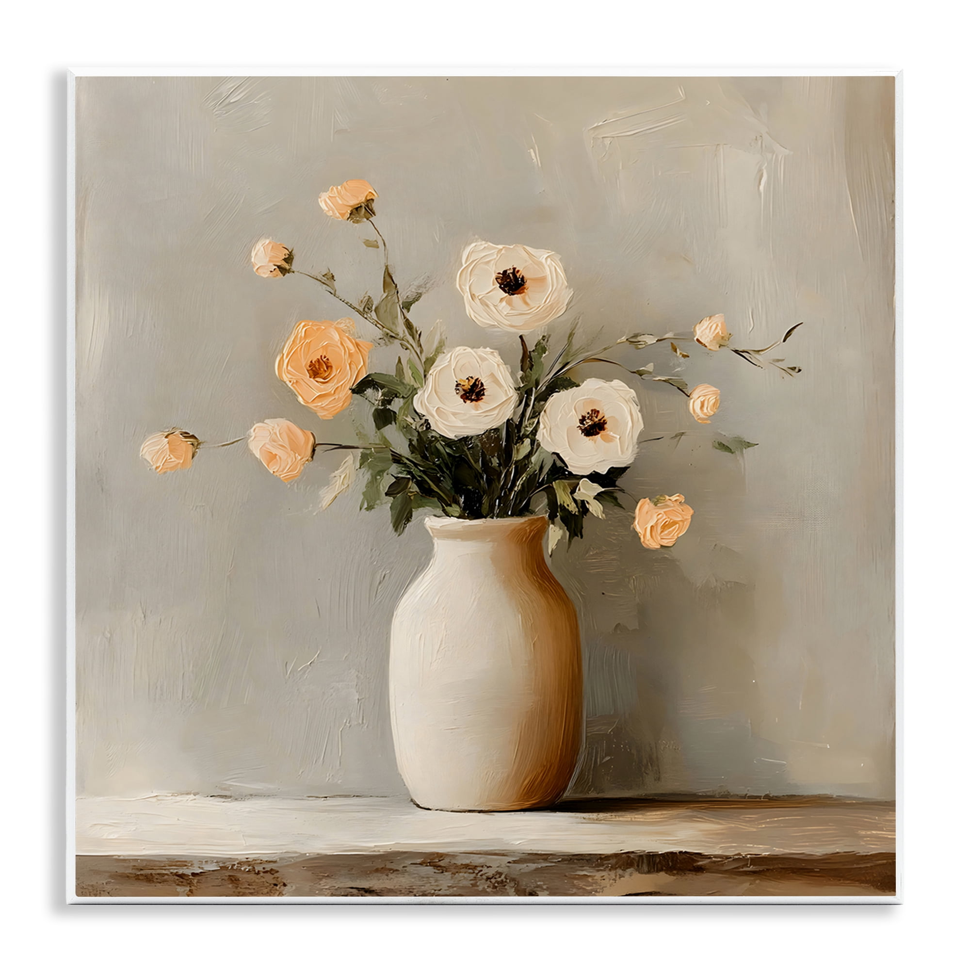 Stupell Industries Simple Floral Vase in Pastels Wall Plaque Art, design by Creative Studio