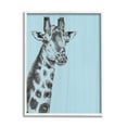 thumbnail image 1 of Stupell Industries Simple Giraffe Portrait Rustic Blue Patterned Safari Animal, 11 x 14, Design by Patricia Pinto, 1 of 5