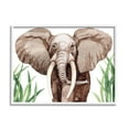 thumbnail image 1 of Stupell Industries Simple Graceful African Elephant Safari Grass Illustration, 14 x 11, Design by Mela Fay, 1 of 6