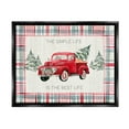 thumbnail image 1 of Stupell Industries Simple Life Is Best Plaid Truck Graphic Art Jet Black Floating Framed Canvas Print Wall Art, Design by Kristen Brockmon, 1 of 6