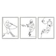 thumbnail image 1 of Stupell Industries Simple Line Doodle People Playing Sports Baseball Football Basketball, 24 x 30, Design by Kamdon Kreations, 1 of 6